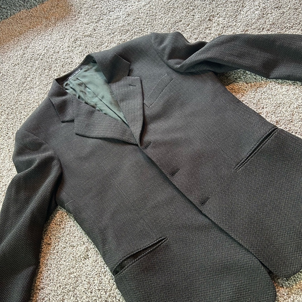 Saks Fifth Avenue Black Sport Coat with Structured Shoulders